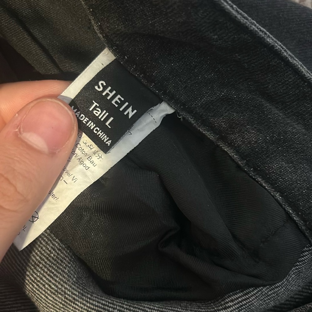Shein L Tall Black/gray Mom Jeans - Picture 6 of 8